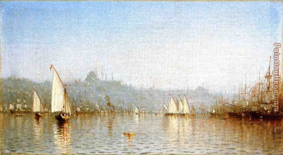 Constantinople, from the Golden Horn painting - Sanford Robinson Gifford Constantinople, from the Golden Horn art painting